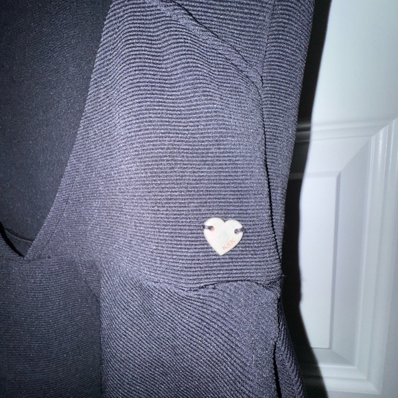 Kendall & Kylie Black Fit and Flare Mini Ribbed Dress - Picture 3 of 6